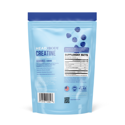 Creatine Monohydrate Gummies 1000mg - Blue Raspberry