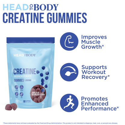 Creatine Monohydrate Gummies 1000mg - Blue Raspberry